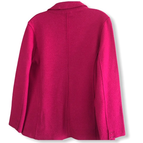 Eileen Fisher Notch Collar Wool Jacket Cardigan - Picture 4 of 5